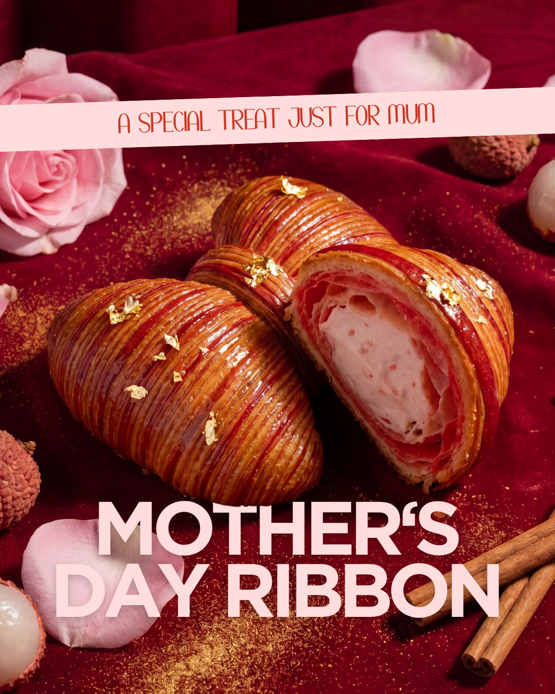 Mother's Day Limited Edition Red Ribbon Croissant
